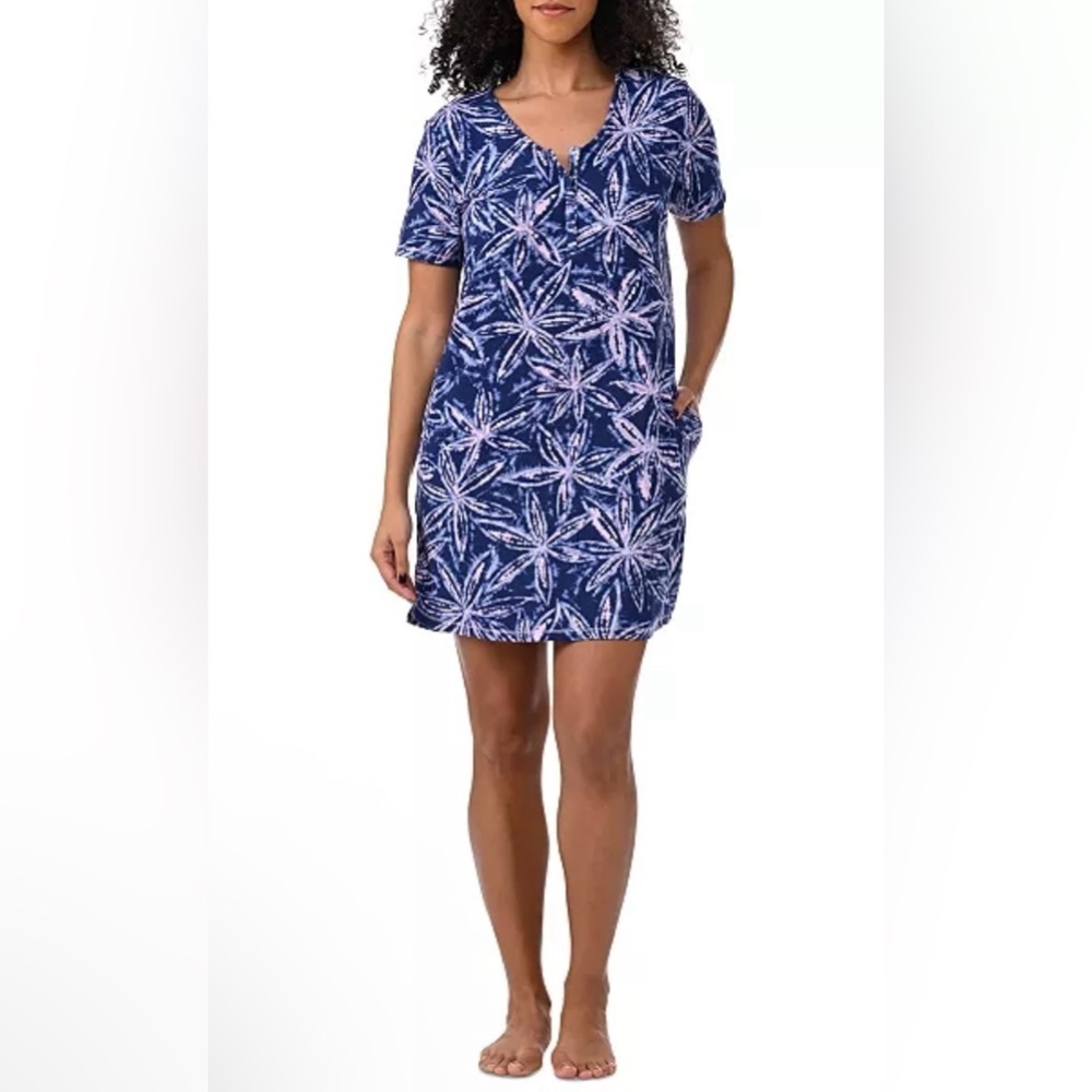 Splendid Women’s Printed Short-Sleeve Sleepshirt Sz Small New